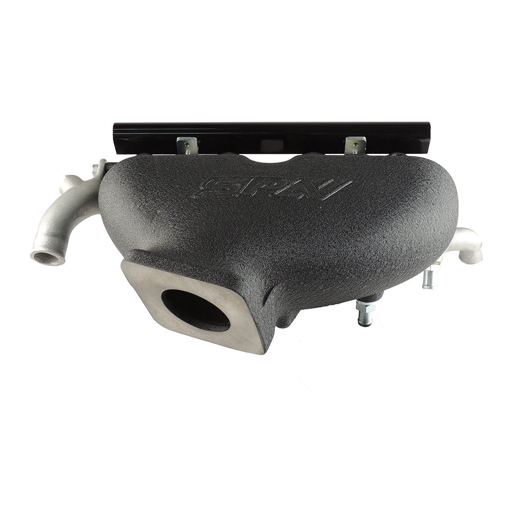 Cast Aluminum Intake Manifold for longitudinal VW/AUDI 1.8T with 4 injectors Fuel Rail Kit (without throttle bolt holes) Black