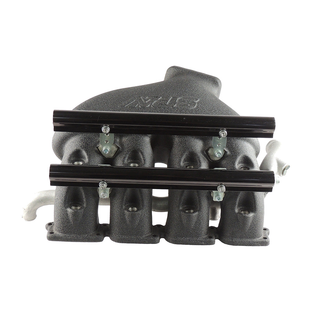 Cast Aluminum Intake Manifold for longitudinal VW/AUDI 1.8T with 8 injectors Fuel Rail Kit (without throttle bolt holes) Black