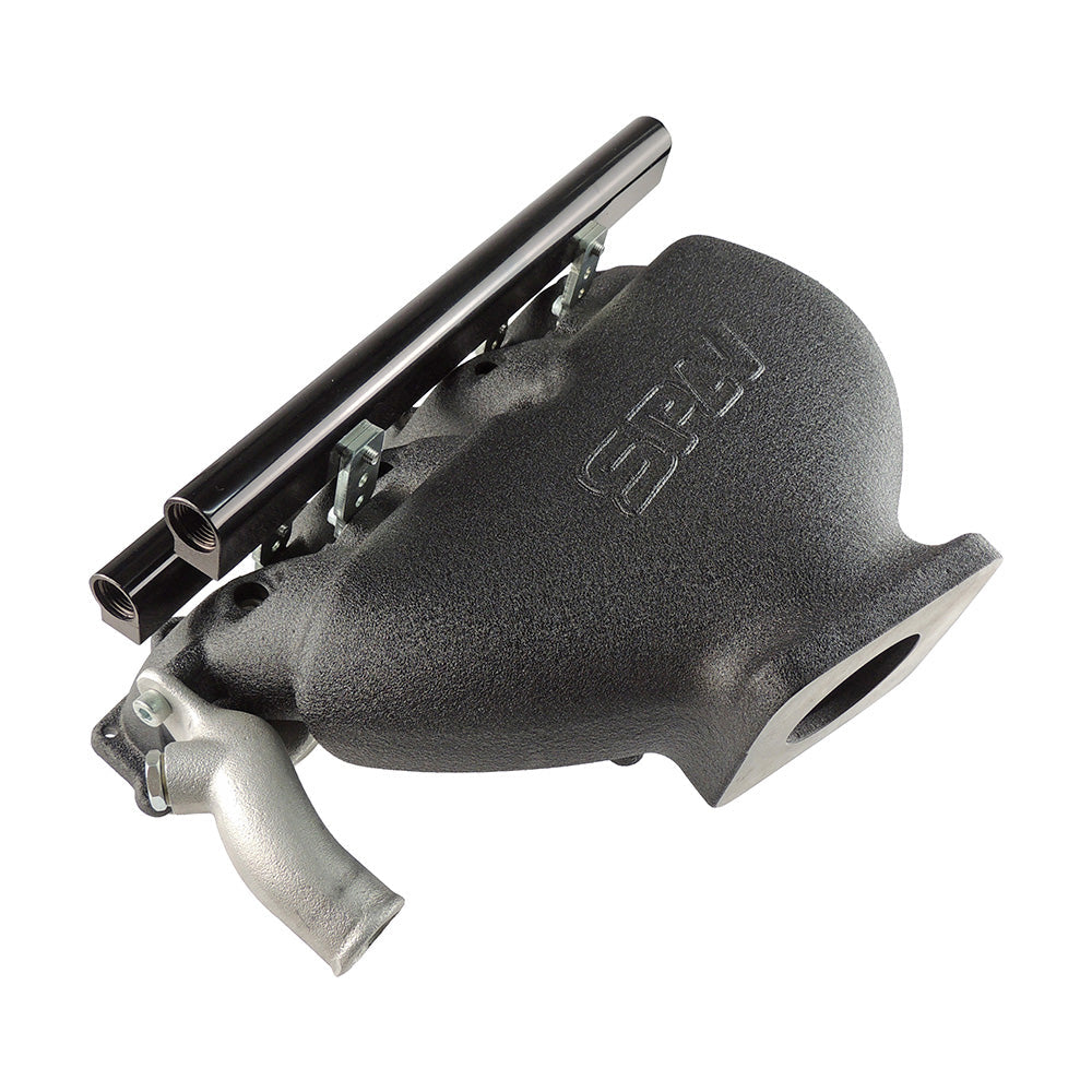 Cast Aluminum Intake Manifold for longitudinal VW/AUDI 1.8T with 8 injectors Fuel Rail Kit (without throttle bolt holes) Black