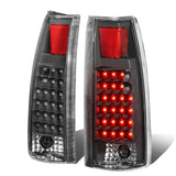 89-90 Chevy C1500 C2500 C3500 K1500 K2500 K3500 LED Tail Lights Black