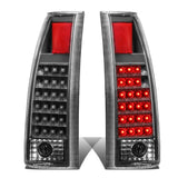 89-90 Chevy C1500 C2500 C3500 K1500 K2500 K3500 LED Tail Lights Black