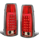 89-90 Chevy C/K Series LED Tail Lights - Chrome/Red