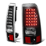 03-07 Chevy Silverado GMC Sierra LED Tail Lights Black Clear