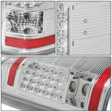 07-14 Chevy Silverado GMC Sierra LED Tail Lights - Chrome/Clear