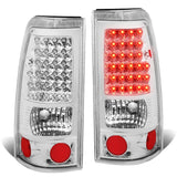 99-03 Chevrolet Silverado Sierra LED Tail Lights Chrome Clear
