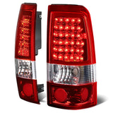 99-03 Chevrolet Silverado/GMC Sierra LED Tail Lights - Chrome Red
