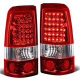 99-03 Chevrolet Silverado/GMC Sierra LED Tail Lights - Chrome Red