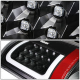 07-09 Dodge Ram C-Bar 3D U-Halo LED Tail Lights Black/Clear