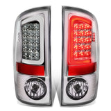 07-09 Dodge Ram C-Bar 3D U-Halo LED Tail Lights Chrome/Clear