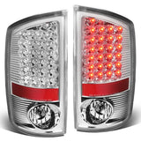 2007-2009 Dodge Ram LED Tail Lights Chrome/Clear
