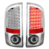2007-2009 Dodge Ram LED Tail Lights Chrome/Clear