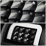 09-17 Dodge Ram 1500/2500/3500 C-Bar Style 3D LED Tail Lights Black/Clear