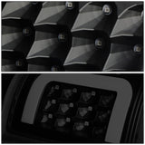 09-17 Dodge Ram 1500 2500 3500 C-Bar Style 3D LED Tail Lights Black/Smoke