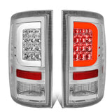 09-17 Dodge Ram C-Bar 3D LED Tail Lights Chrome/Clear