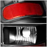94-02 Dodge Ram C-Bar 3D U-Halo LED Tail Lights Black/Clear