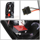 94-02 Dodge Ram C-Bar 3D U-Halo LED Tail Lights Black/Clear