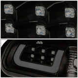 94-02 Dodge Ram C-Bar 3D U-Halo LED Tail Lights Black Smoke