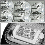 94-02 Dodge Ram C-Bar 3D U-Halo LED Tail Lights Chrome Clear