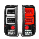 04-08 Ford F-150 3D Style Dual C-Bar LED Tail Lights - Black/Clear