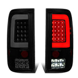 04-08 Ford F-150 3D C-Bar LED Tail Lights - Black/Smoke