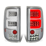 04-08 Ford F-150 3D Style Dual C-Bar LED Tail Lights - Chrome/Clear