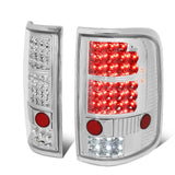 04-08 Ford F-150 LED Tail Lights Chrome Clear