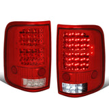 04-08 Ford F-150 LED Tail Lights Chrome Red