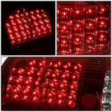 04-08 Ford F-150 LED Tail Lights Chrome Red
