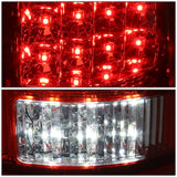 04-08 Ford F-150 LED Tail Lights Chrome Red