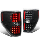 09-14 Ford F-150 Full LED Tail Lights - Black/Clear