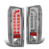 90-97 Ford F-150/F-250/F-350/Bronco LED Tail Lights Chrome/Clear