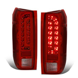90-97 Ford F-150/F-250/F-350/Bronco LED Tail Lights Chrome/Red