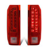 90-97 Ford F-150/F-250/F-350/Bronco LED Tail Lights Chrome/Red