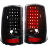 2000-2006 Chevrolet Tahoe Suburban GMC Yukon LED Tail Lights Black