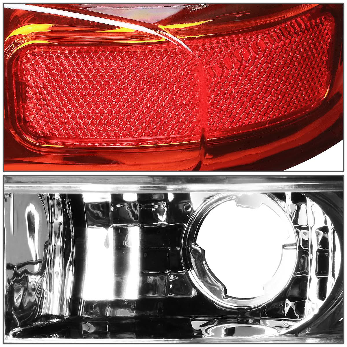 00-06 Chevrolet Tahoe Suburban Yukon LED Tail Lights Chrome Red