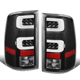 07-14 GMC Sierra 3D LED Tail Lights Black Clear