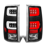07-14 GMC Sierra 3D LED Tail Lights Black Clear