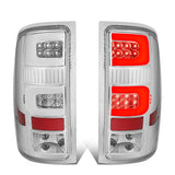 07-14 GMC Sierra 1500/2500HD/3500HD 3D LED Tail Lights Chrome/Clear