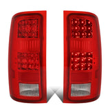 07-14 GMC Sierra LED Tail Lights Chrome/Red