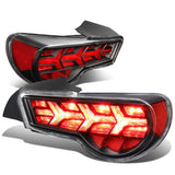 13-17 Subaru BRZ Black Housing Clear Lens Red Signal Tail Lights