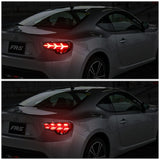 13-17 Subaru BRZ Black Housing Clear Lens Red Signal Tail Lights