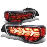 13-17 Subaru BRZ Black Housing Clear Lens Amber Signal Tail Lights