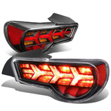 13-17 Subaru BRZ Black Housing Clear Lens Amber Signal Tail Lights