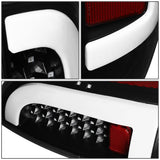 2005-2015 Toyota Tacoma L-Bar Style 3D LED Tail Lights - Black/Clear