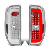 14-18 Toyota Tundra Tube Bar Style 3D LED Tail Lights - Chrome/Clear