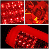 14-18 Toyota Tundra Tube Bar Style 3D LED Tail Lights Chrome/Red