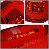 14-18 Toyota Tundra Tube Bar Style 3D LED Tail Lights Chrome/Red