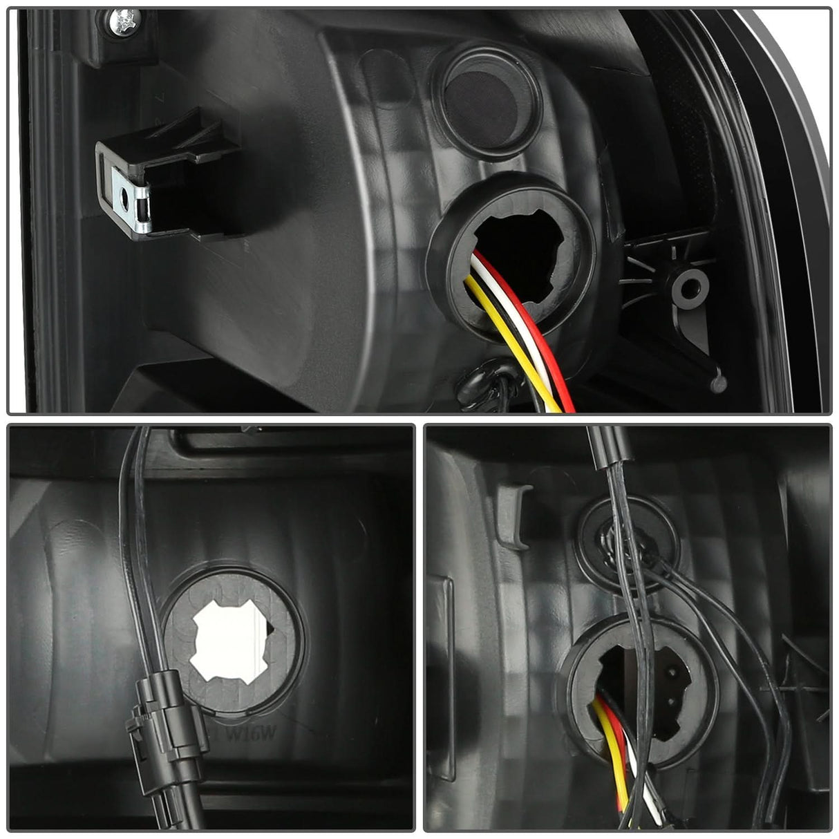 2015-2022 Chevrolet Colorado Black LED Tail Lights Red Clear Lens