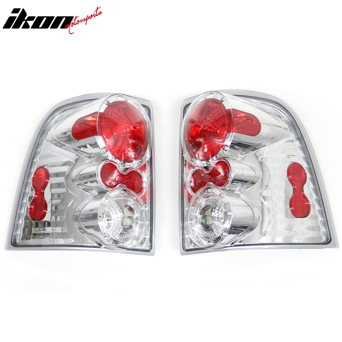 2002-2005 Ford Explorer 2PCS RH LH Left Right Driver Passenger Side Rear Tail Lights Lamps Assembly Replacement Altezza Style Chrome Housing