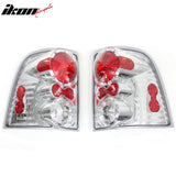 2002-2005 Ford Explorer 2PCS RH LH Left Right Driver Passenger Side Rear Tail Lights Lamps Assembly Replacement Altezza Style Chrome Housing